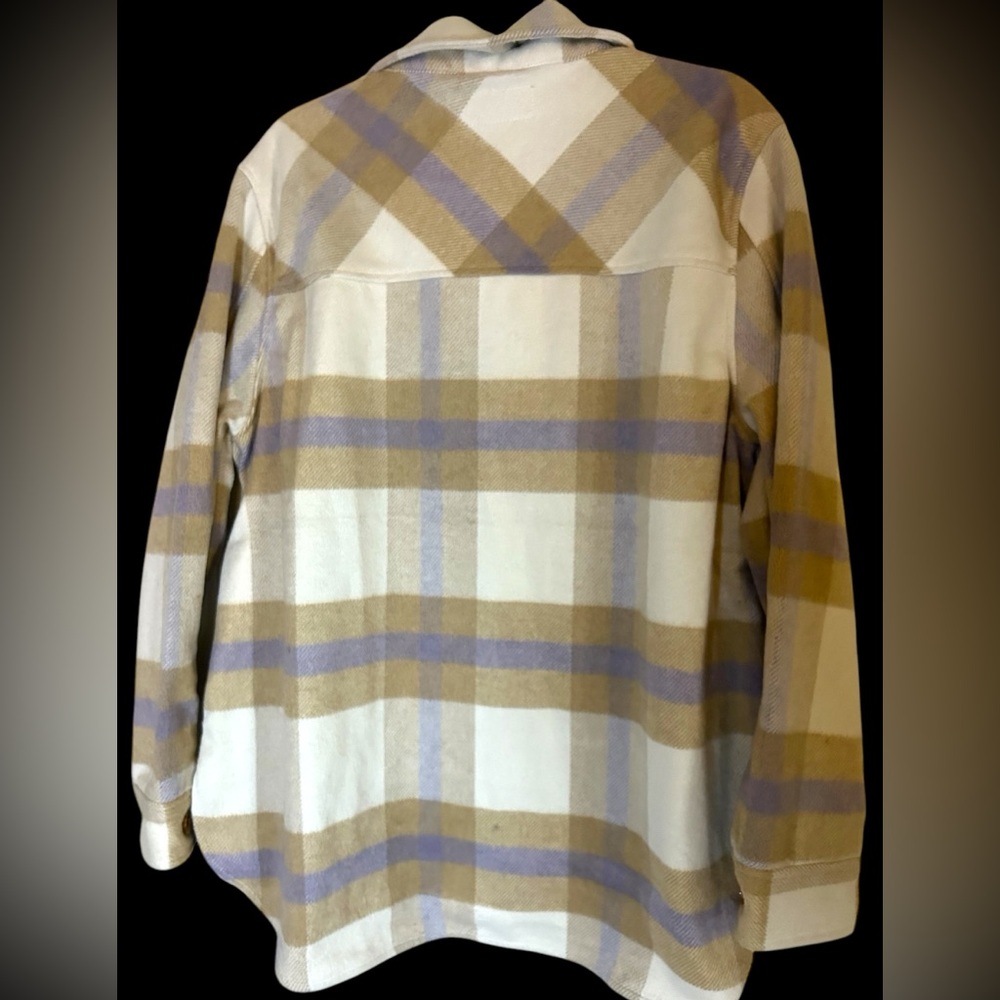 NWT Blank NYC MSRP $98 Keep Rolling Plaid Shacket with Pockets - Size Large - Picture 7 of 11